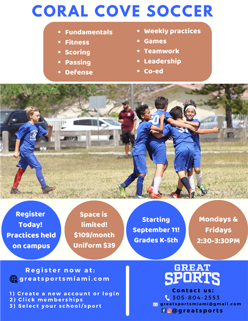 Great Sports soccer flyer